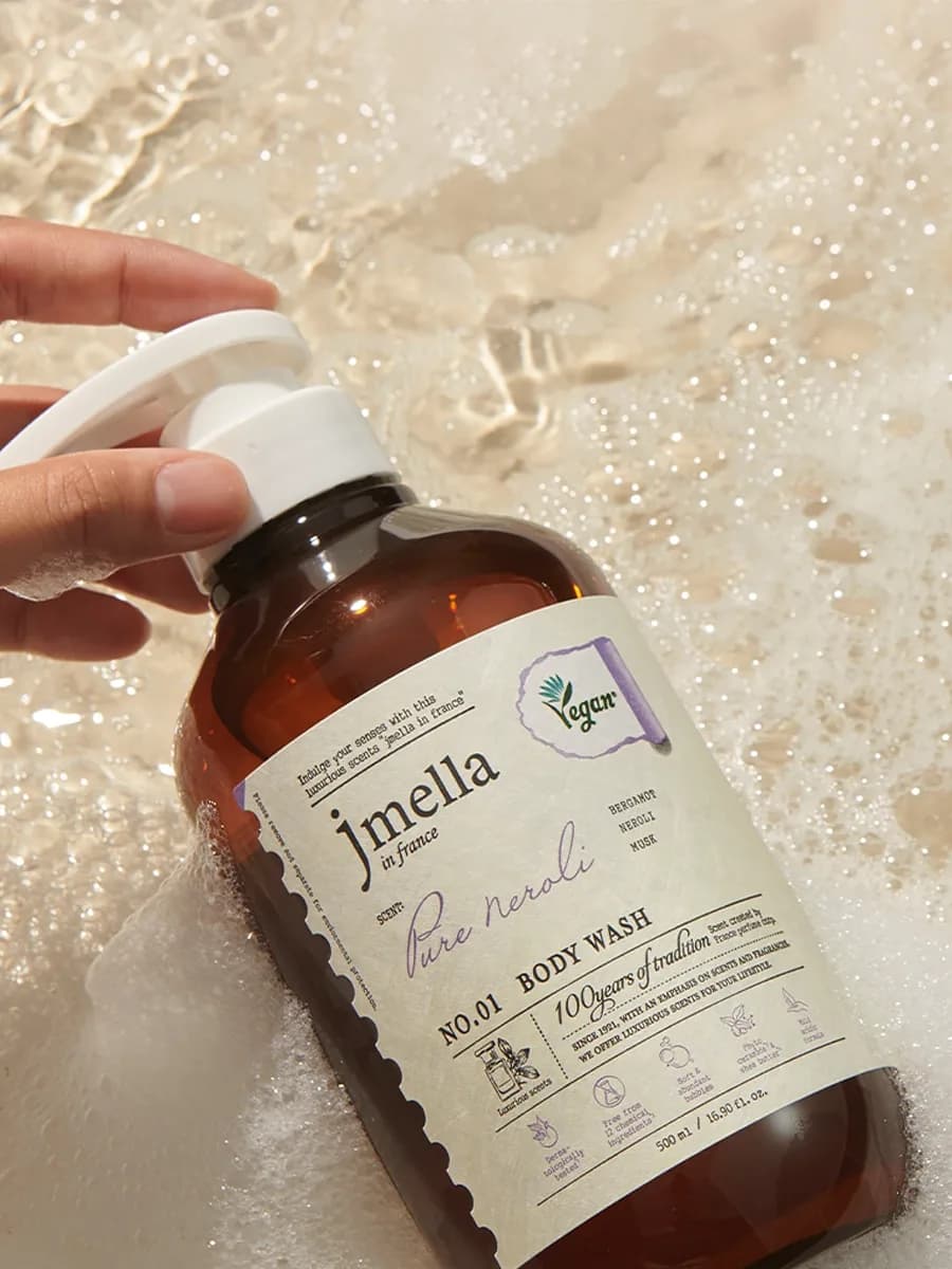 Веганский парфюмированный гель для душа Jmella In France Pure Neroli Body Wash №01 /Бергамот, нероли, белый мускус/ — фото 1
