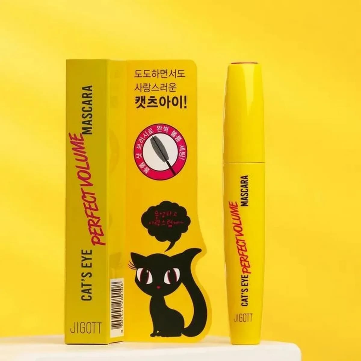 Объемная влагостойкая тушь для ресниц Jigott Cat's Eye Perfect Volume Mascara — фото 1