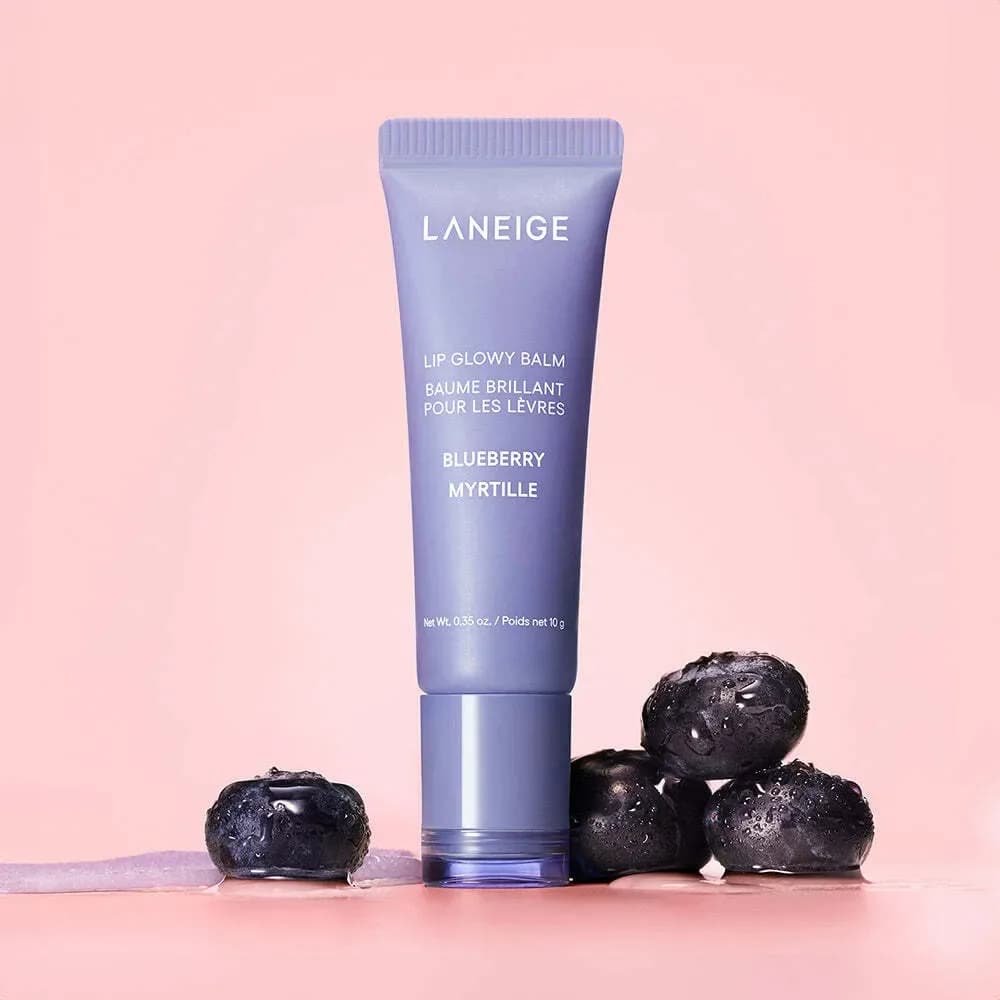 Сияющий бальзам для губ в тубе Laneige Lip Glowy Balm Blueberry — фото 1